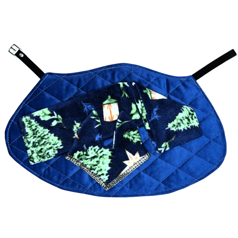 Polarowy Zestaw Świąteczny -  Derka/Nauszniki/Szalik dla Hobby Horse 