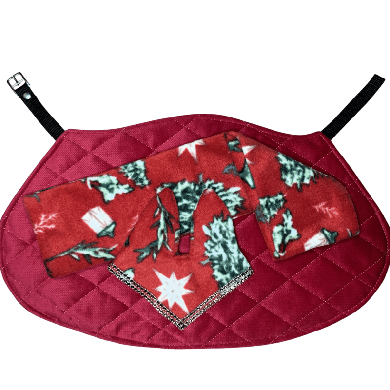 Polarowy Zestaw Świąteczny -  Derka/Nauszniki/Szalik dla Hobby Horse 