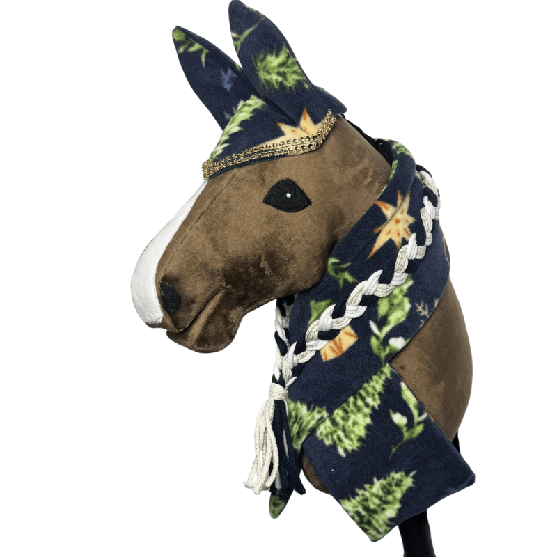 Polarowy Zestaw Świąteczny -  Derka/Nauszniki/Szalik dla Hobby Horse 