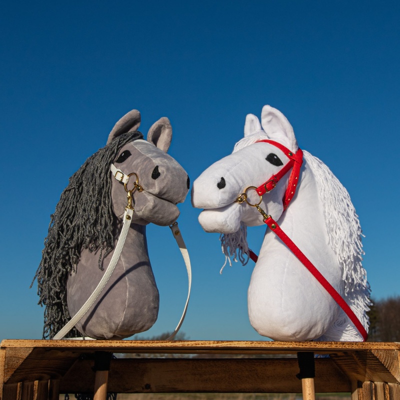 Hobby Horse  Biały - Duży (Konik na kiju) A3